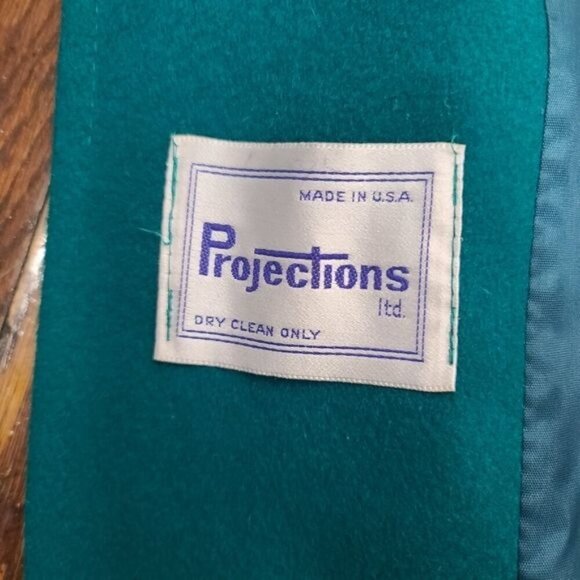 Vintage Green Long Wool Peacoat ILGWU USA made - Picture 5 of 10